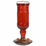WOODSTREAM CORP Hummingbird Bottle Feeder, Embossed Red, 4 Ports, 24 oz. PET & WILDLIFE SUPPLIES WOODSTREAM CORP