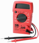 GB Gardner Bender GDT-311 Multimeter, 2 mOhm, 500 VAC, 600 VDC, 2 MOhm, Digital, LCD Display, Red ELECTRICAL GB