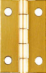 ASSA ABLOY AMERICAS RESIDENTIALI NC 2-Pk., 1-1/2 x 1 In. Hinges, Light-Duty, Brass