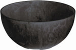 NOVELTY MFG CO ArtStone Napa Bowl Planter, Plastic, Water-Minder, Black, 10 In.
