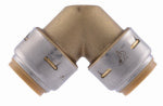 SHARKBITE SharkBite Max Series UR256A Pipe Elbow, 3/4 in, 90 deg Angle, Brass, 250 psi Pressure PLUMBING, HEATING & VENTILATION SHARKBITE