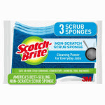 SCOTCH-BRITE Scotch-Brite MP-3 Scrub Sponge, 4.4 in L, 2.6 in W, 0.8 in Thick, Cellulose, Blue CLEANING & JANITORIAL SUPPLIES SCOTCH-BRITE