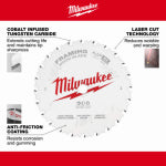 MILWAUKEE Milwaukee 48-40-0626 Circular Saw Blade, 6-1/2 in Dia, 5/8 in Arbor, 24-Teeth, Tungsten Carbide Cutting Edge TOOLS MILWAUKEE