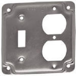 RACO INCORPORATED 4-Inch Flat Corner Square Single Toggle Switch ELECTRICAL RACO INCORPORATED   