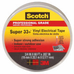 SCOTCH Scotch 06132 Electrical Tape, 66 ft L, 3/4 in W, PVC Backing, Black ELECTRICAL SCOTCH