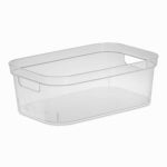 STERILITE Small Storage Bin, Clear, 12-1/4 x 8 x 4-1/4 In.