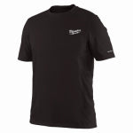 MILWAUKEE ELECTRIC TOOL CORP Workskin Lightweight Performance T-Shirt, Black Poly, 2XL