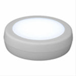 WESTEK Westek BL-PCCT-W1 Series Adjustable Puck Light, 3.37 in Dia, AA Battery, LED Lamp, 80 Lumens, White, 1/CD ELECTRICAL WESTEK