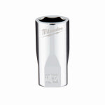 MILWAUKEE Milwaukee 45-34-9006 Socket, 11/32 in Socket, Standard Socket, 4.921 in OAL, 1/4 in Drive, 6 -Point, Chrome TOOLS MILWAUKEE