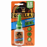 GORILLA Gorilla 7600103 Super Glue, Liquid, Irritating, Straw/White Water, 15 g Bottle PAINT GORILLA