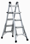 LOUISVILLE LADDER Louisville L-2098-17 Multi-Purpose Ladder, 9 to 15 ft Max Reach H, 16-Step, Type IA Duty Rating, Aluminum PAINT LOUISVILLE LADDER