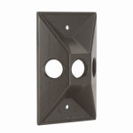 RACO INCORPORATED 1-Gang Weatherproof Cluster Cover, (3) 1/2 in. Threaded Outlets, Bronze ELECTRICAL RACO INCORPORATED