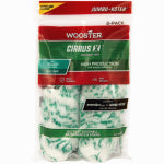 WOOSTER BRUSH Wooster RR334-4 1/2 Mini Roller Cover, 3/4 in Thick Nap, 4-1/2 in L, Fabric Cover, Green/White PAINT WOOSTER BRUSH   