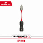 MILWAUKEE Milwaukee 48-32-4461 Power Bit, #1 Drive, Phillips Drive, 1/4 in Shank, Hex Shank, 2 in L, Proprietary Steel TOOLS MILWAUKEE
