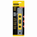 STANLEY STANLEY 42-465 Torpedo Level, 9 in L, 3-Vial, 1-Hang Hole, Magnetic, Aluminum, Silver/Yellow TOOLS STANLEY