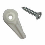 US HARDWARE US Hardware WP-9877C Screen Clip, 3/8 in, Nylon, 8 CD, White AUTOMOTIVE US HARDWARE