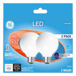 GE GE Industrial Solutions 28357 LED Bulb, Globe, 350 Lumens, 4.5 W, G25 Lamp, 40 W Equivalent, E26 Lamp Base, Dimmable ELECTRICAL GE
