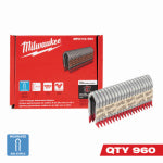 MILWAUKEE ELECTRIC TOOL CORP Galvanized Barbed Collated Fence Staples, 9 Gauge, 1-1/2 In., 960-Ct. HARDWARE & FARM SUPPLIES MILWAUKEE ELECTRIC TOOL CORP