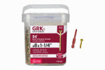 GRK FASTENERS GRK Fasteners R4 01069 Framing and Decking Screw, #8 Thread, 1-1/4 in L, Star Drive, Steel, 1300 PAIL HARDWARE & FARM SUPPLIES GRK FASTENERS
