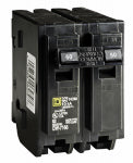 SQUARE D Square D Homeline HOM250C Circuit Breaker, Mini, 50 A, 2 -Pole, 120/240 V, Plug Mounting, Black ELECTRICAL SQUARE D