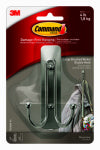 COMMAND Command 17036BN-ES Large Double Hook, 4 lb, 1-Hook, Metal/Plastic, Gray, Brushed Nickel HARDWARE & FARM SUPPLIES COMMAND