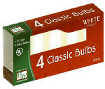 VAST LIGHTING CORP. Christmas Lights Replacement Bulb, C7, White Ceramic, 4-Pk. HOLIDAY & PARTY SUPPLIES VAST LIGHTING CORP.