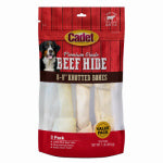 NYLABONE PRODUCTS Beef Hide Knotted Dog Bone Chews, 8-9 In., 3-Ct. PET & WILDLIFE SUPPLIES NYLABONE PRODUCTS