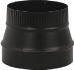 IMPERIAL Imperial BM0079 Stove Pipe Reducer, 8 x 6 in, Crimp, 24 ga Thick Wall, Black, Matte PLUMBING, HEATING & VENTILATION IMPERIAL