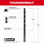 MILWAUKEE Milwaukee Thunderbolt 48-89-2719 Jobber Drill Bit, 13/64 in Dia, 3-5/8 in OAL, Parabolic Flute, 3-Flute, 3-Flat Shank TOOLS MILWAUKEE