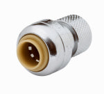 SHARKBITE/CASH ACME SharkBite 1/4 In. x 3/8 In. Push-to-Connect Brass Stop Valve Adapter