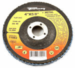 FORNEY Forney 71992 Flap Disc, 4 in Dia, 5/8 in Arbor, 60 Grit, Medium, Zirconia Aluminum Abrasive, Fiberglass Backing TOOLS FORNEY