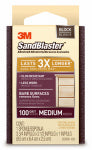 3M 3M SandBlaster 20908-100 Sanding Sponge, 3-3/4 in L, 2-5/8 in W, 100 Grit, Medium, Aluminum Oxide Abrasive PAINT 3M