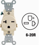 LEVITON MFG CO IVORY SINGLE OUTLET ELECTRICAL LEVITON MFG CO