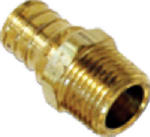 SHARKBITE/CASH ACME Barbed PEX Pipe Adapter, 3/4 In. Brass Barb Insert x 1/2 In. MPT