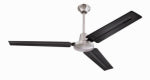 WESTINGHOUSE FAN & LIGHTING Jax Industrial-Style Ceiling Fan, Brushed Nickel/Black Blades, 56 In. ELECTRICAL WESTINGHOUSE FAN & LIGHTING