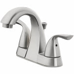HOMEWERKS WORLDWIDE LLC-IMPORT 2 Lever Handle Bathroom Faucet, Brushed Nickel