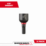 MILWAUKEE ELECTRIC TOOL CORP Shockwave Impact Duty 1/2 In. Insert Nut Drivers, Magnetic, 3-Pk. TOOLS MILWAUKEE ELECTRIC TOOL CORP