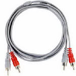 AUDIOVOX Shielded Stereo Audio Dubbing Cables, 6 Ft. ELECTRICAL AUDIOVOX