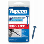 TAPCON Tapcon 24255 Concrete Screw Anchor, 3/16 in Dia, 1-3/4 in L, Steel, 25/PK HARDWARE & FARM SUPPLIES TAPCON