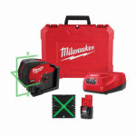 MILWAUKEE ELECTRIC TOOL CORP M12 Green Cross Line & Plumb Points Laser Level Kit TOOLS MILWAUKEE ELECTRIC TOOL CORP