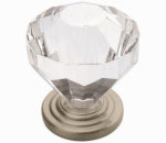 AMEROCK Amerock Traditional Classics Series 14303G10 Cabinet Knob, 1-3/8 in Projection, Acrylic/Zinc, Clear/Satin Nickel HARDWARE & FARM SUPPLIES AMEROCK