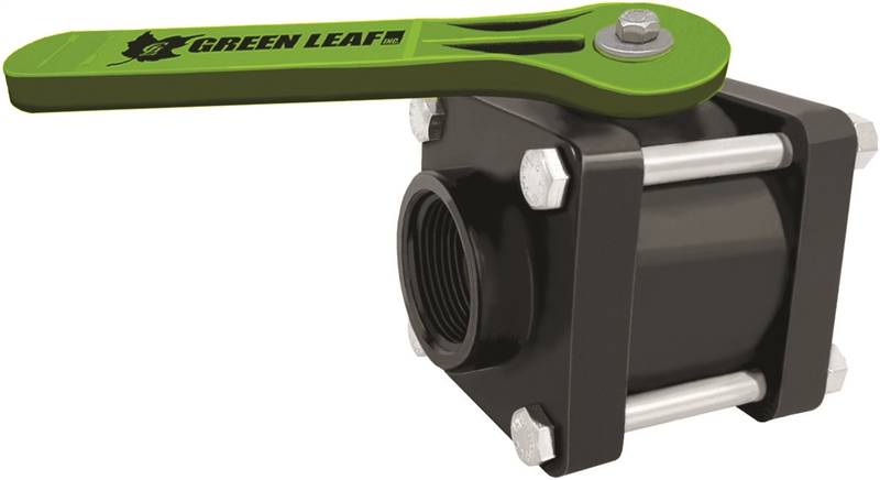 GREEN LEAF Green Leaf V150FP Ball Valve, 1-1/2 in Connection, Female NPT, 150 psi Pressure, Manual Actuator, Polypropylene Body HARDWARE & FARM SUPPLIES GREEN LEAF   