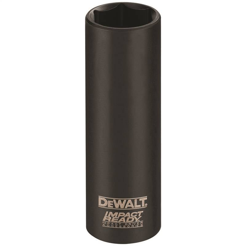 DEWALT DeWALT IMPACT READY DW2286 Impact Socket, 1/2 in Socket, 3/8 in Drive, Square Drive, 6-Point, Steel, Black Oxide TOOLS DEWALT   
