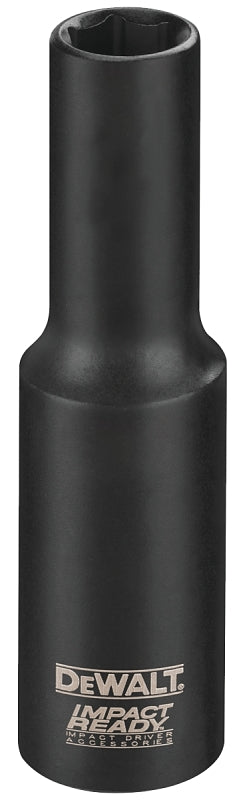 DEWALT DEWALT IMPACT READY DW22922 Impact Socket, 7/8 in Socket, 1/2 in Drive, Square Drive, 6-Point, Steel, Black Phosphate