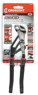 CRESCENT Crescent Z2 Auto-Bite Series RTAB8CG Tongue and Groove Plier, 8.7 in OAL, 1.85 in Jaw, Self-Locking Adjustment TOOLS CRESCENT