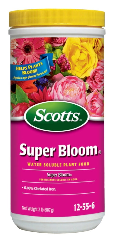 SCOTTS Scotts Super Bloom 110500 Water Soluble Plant Food, 2 lb Bottle, Solid, 12-55-6 N-P-K Ratio LAWN & GARDEN SCOTTS   