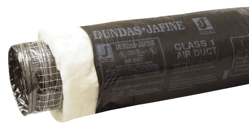 DUNDAS JAFINE Dundas Jafine BPC1225 Flexible Insulated Duct, 25 ft L, Polyester, Black PLUMBING, HEATING & VENTILATION DUNDAS JAFINE   