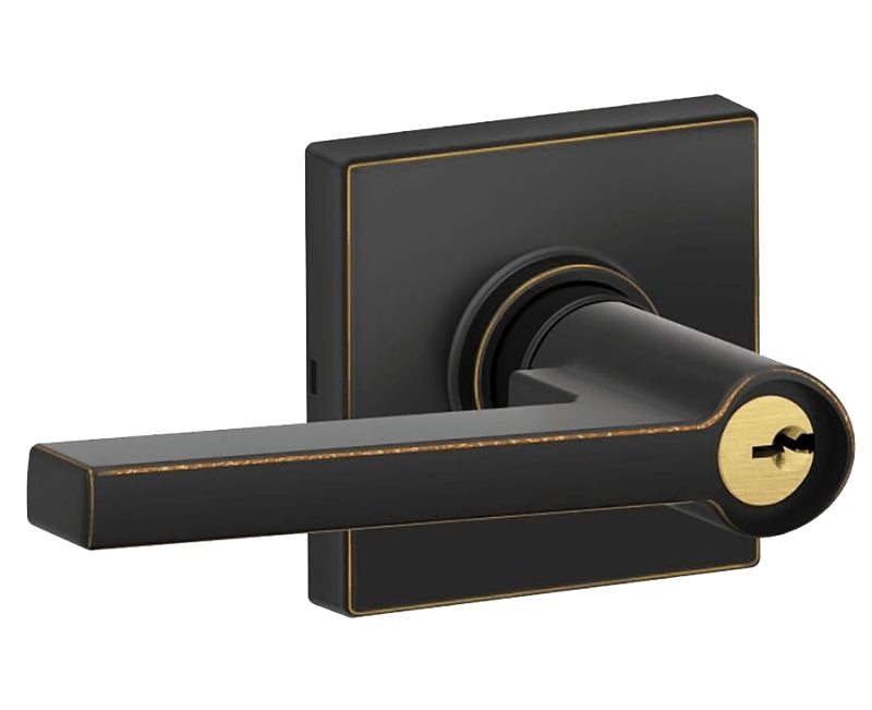 DEXTER BY SCHLAGE Schlage J Series J54 SOL 716 COL Entry Lever, Mechanical Lock, Aged Bronze, Metal, Residential, 3 Grade HARDWARE & FARM SUPPLIES DEXTER BY SCHLAGE
