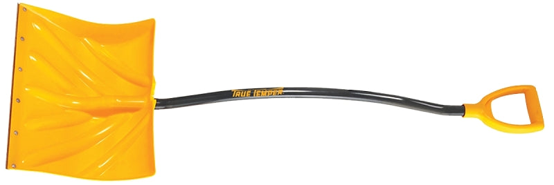 TRUE TEMPER True Temper 1603400 Snow Shovel, 18 in W Blade, 14-1/2 in L Blade, Combo Blade, Plastic Blade, Steel Handle, 54 in OAL LAWN & GARDEN TRUE TEMPER   