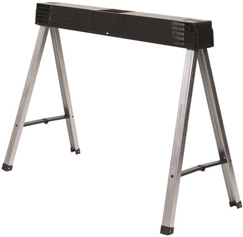 STANLEY TOOLS STANLEY STST11151 Fold-Up Sawhorse, 800 lb, 4 in W, 5 in H, 40 in D, Metal/Polypropylene, Gray TOOLS STANLEY TOOLS   